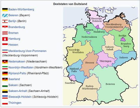 kaart van de bestuurlijke indeling van duitsland met platte  xxx
