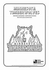 Coloring Nba Pages Logos Timberwolves Basketball Teams Minnesota Logo Cool Team Clubs Division Visit Print Choose Board sketch template