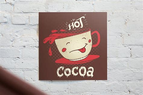 hot cocoa chalkboard signs set fastfoodscafebar typography hand