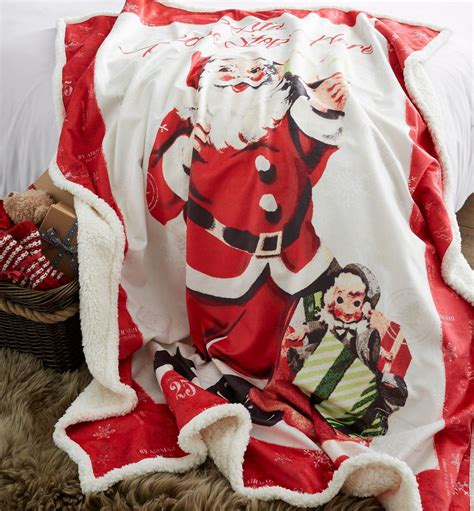 christmas soft fleece throws decorative bed sofa blanket xmas father christmas ebay