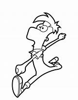 Ferb Phineas Coloring Pages Printable Running Platypus Perry Color Kids Cartoon Disney Print Bestcoloringpagesforkids Getcolorings Categories sketch template