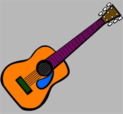 colored page spanish guitar ii painted  ivo