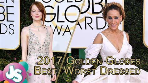 2017 golden globes best and worst dressed emma stone jessica biel and more just sayin youtube