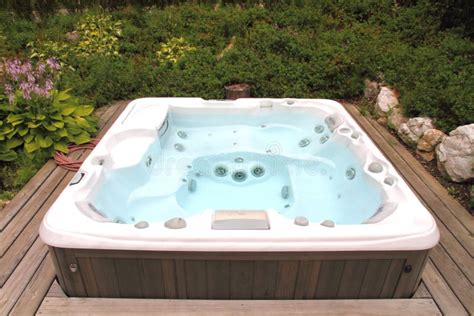 hot tub stock photo image  wood relaxation large