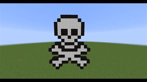 minecraft    skelton bones pixel art youtube
