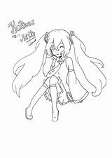 Miku Hatsune Coloring Pages Colouring Vocaloid Printable Anime Color Manga Deviantart Getcolorings Getdrawings sketch template
