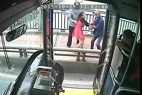 China Video Shows Moment Bus Driver Stops Woman