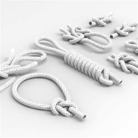 rope knot types cgtrader