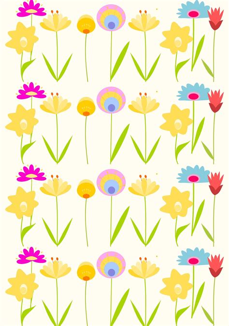 digital floral summer scrapbooking paper ausdruckbares