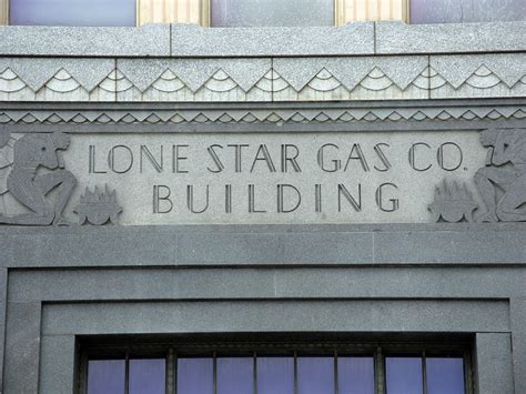 lone star gas  building sign harwood street entrance  flickr