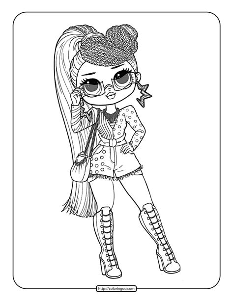 lol surprise coloring page  printable characters queen
