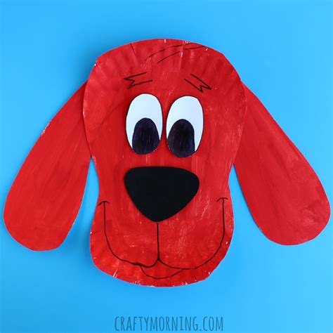 paper plate clifford craft  kids big red dog crafty morning