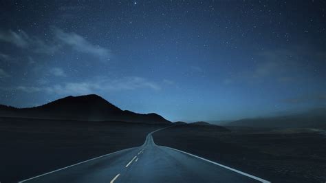 resolution lonely road  night p laptop full hd