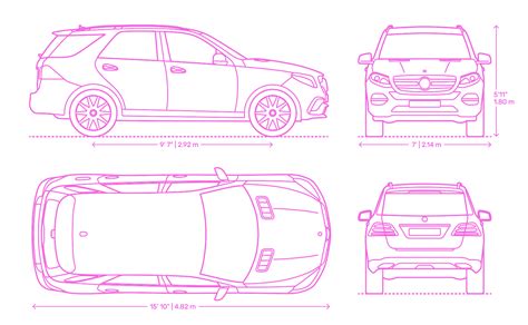 mercedes benz gle dimensions drawings dimensionsguide