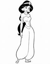 Jasmine Coloring Princess Pages Disney Aladdin Wonder Colors Kunjungi sketch template