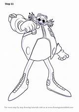 Eggman Sonic Hedgehog Colouring Colorir Knuckles Tutorials Drawingtutorials101 sketch template