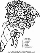 Number Color Coloring Flower Pages Flowers Numbers Wedding Colouring Kids Print Printable Getcolorings Craft Templates sketch template