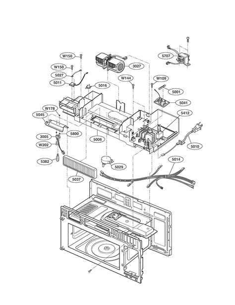 interior fig  diagram parts list  model  kenmore elite parts microwave parts