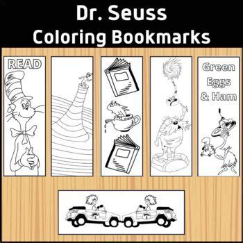 printable dr seuss coloring bookmarks set    classy