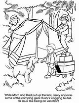 Coloring Camping Pages Family Kids Tent Preschoolers Dog Clipart Kleurplaat Printable Activity Getdrawings Getcolorings Holiday Letscolorit Sheets Dover Publications Preschool sketch template