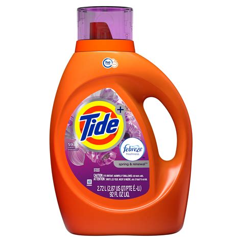 tide  febreze spring renewal  liquid laundry detergent  fl oz  loads walmartcom