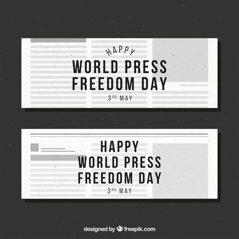 world press freedom day newspaper banners vector