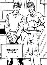 Harry Weasley Ginny Fred George Colouring Gifgratis sketch template