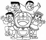 Doraemon Coloring Pages Team sketch template