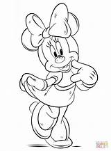 Minnie Mouse Coloring Pages Printable Drawing Para Colorir Line Disney Desenhos Supercoloring Mickey Visit Choose Board Categories sketch template