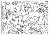 Temple Coloring Cleansing Pages sketch template