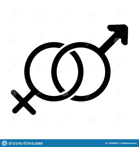 Male And Female Symbols Solid Icon Gender Sign Vector Illustration