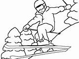 Downhill Skiers Skiing sketch template