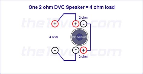 speaker wiring diagram  ohm   wire dual voice coil   ohm speaker   amp