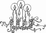 Candles Coloring Pages sketch template