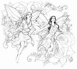 Coloring Pages Fairy Adults Adult Gothic Printable Grayscale Fairies Print Sheets Book Deviantart Drawing Coloriage Advanced Elf Elves Grown Ups sketch template