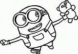 Minion Bob Coloring Pages Printable Doll Versions Poses Azcoloring Via Tag sketch template