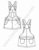 Drawing Overalls Flat Sketch Fashion Sketches Drawings Vector Dungarees V95 Designersnexus Portfolio Illustrator Adobe Template Shortalls Templates Technical Flats Paintingvalley sketch template