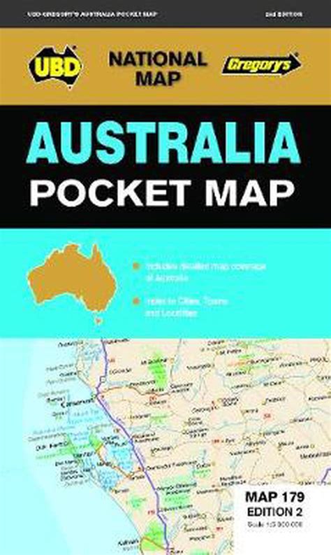 australia pocket map   ed  ubd gregorys english paperback book