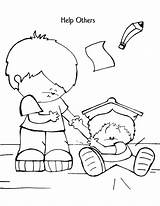 Coloring Helping Others Pages Forgiveness Bible School Help Sunday Hands Caring Kids Colouring Color Clipart People Dog Printable Service Children sketch template