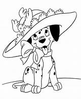 Coloring Pages Dalmations Puppy Hat sketch template