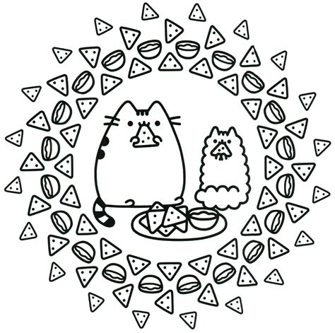 pusheen coloring pages coloringrocks pusheen coloring pages food