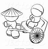Clipart Cart Chinese Pulling Person Outline Coloring China Vector Outlined Customer Drawing Leo Blanchette Webstockreview Clipground sketch template