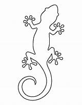 Outline Printable Kids Gecko Stencils Template Stencil Patterns Visit Print Animal sketch template
