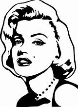 Monroe Marilyn Coloring Pages Easy Getdrawings Via sketch template