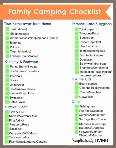 camping  kids  printable packing list  handcrafted life
