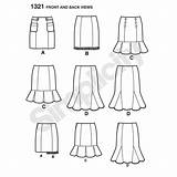 Skirt Pencil Flared Pattern Sewing Patterns Skirts Choose Board Misses Short Sketches Drawing sketch template