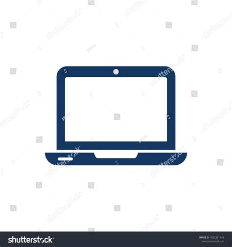 laptop computer   blank screen   side  blue  white
