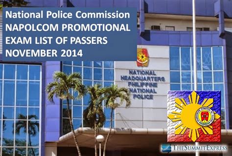 napolcom releases promotional exam results november   summit