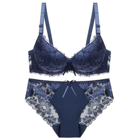 women sexy lace bra sets embroidery flowers comfortable padded bra set