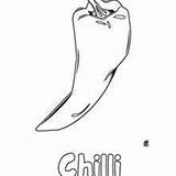 Coloring Chilli Pages Vegetable Hellokids sketch template